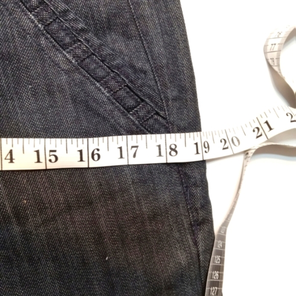 Tex Max Azria Jean 90’s Western Cotton Straight Mid Rise Mid Black W28 Fit 32x32 - Picture 10 of 13